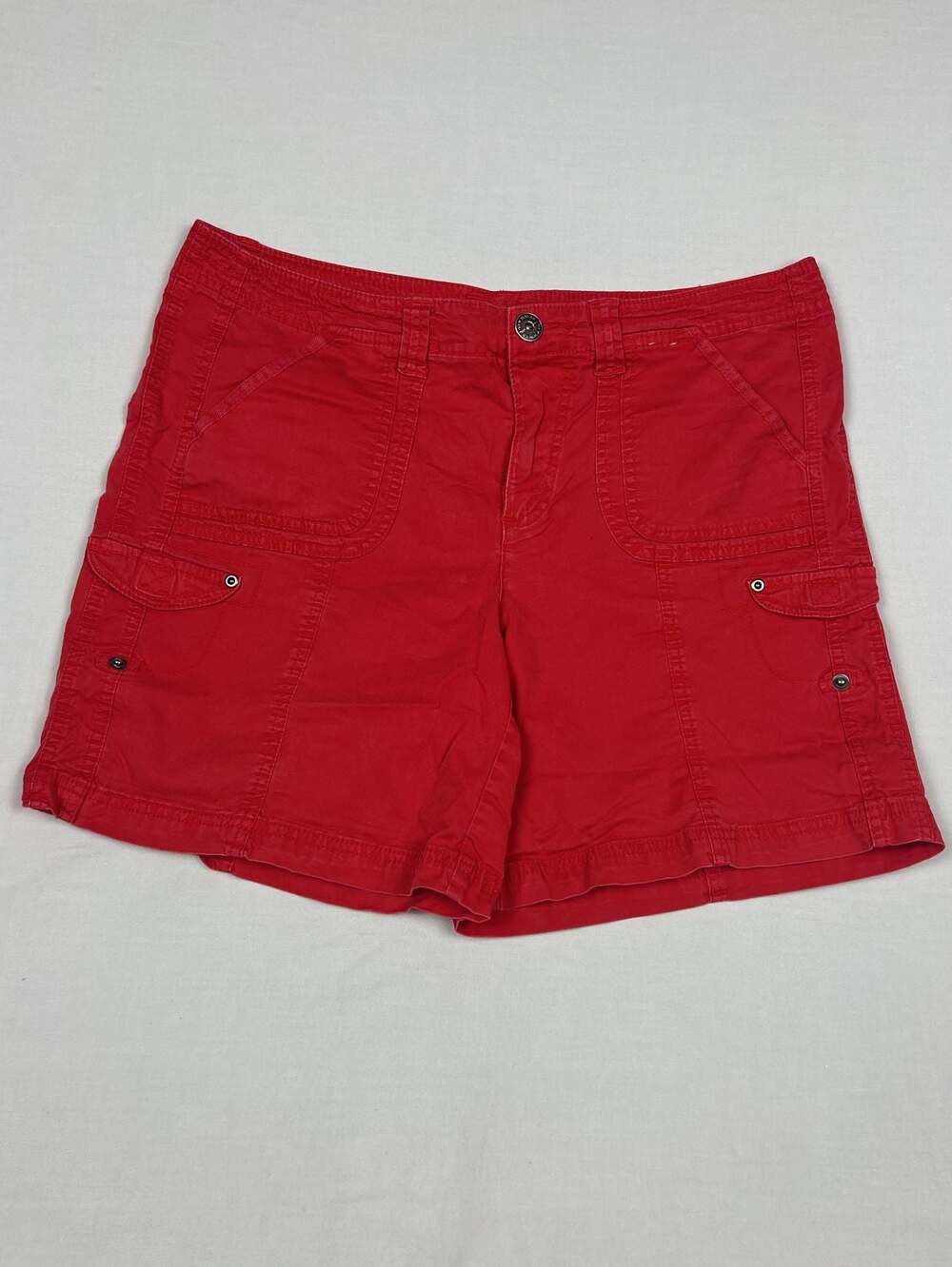Style & Co Red Mid Rise Cargo Shorts